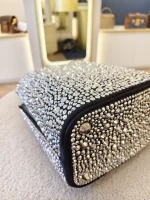 Prada, Panier Bucket Bag with Crystals, Small, Black, Like New - Image 16