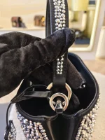 Prada, Panier Bucket Bag with Crystals, Small, Black, Like New - Image 27