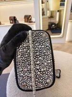 Prada, Panier Bucket Bag with Crystals, Small, Black, Like New - Image 35