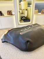 Gucci, Gucci Print Belt Bag, Small, Black, Very Good - Image 6