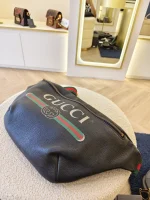 Gucci, Gucci Print Belt Bag, Small, Black, Very Good - Image 7