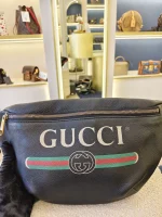 Gucci, Gucci Print Belt Bag, Small, Black, Very Good - Image 22