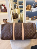 Louis Vuitton, Keepall Bandouliere 50, 50, Brown, Very Very  Good - Image 19