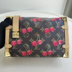Louis Vuitton, LV x Takashi Murakami Side Trunk, MM, Brown, Like New - Image 4