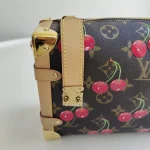 Louis Vuitton, LV x Takashi Murakami Side Trunk, MM, Brown, Like New - Image 18