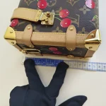Louis Vuitton, LV x Takashi Murakami Side Trunk, MM, Brown, Like New - Image 29