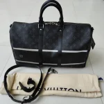 Louis Vuitton, Lv x Fragment Keepall Bandoulière , 45, Black, Very Very  Good - Image 46
