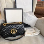 Gucci, GG Marmont , 22, Black, Very Very  Good - Image 23