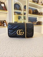 Gucci, GG Marmont Super Mini Bag, Supermini, Black, Very Very  Good - Image 4