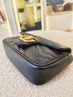 Gucci, GG Marmont Super Mini Bag, Supermini, Black, Very Very  Good - Image 10