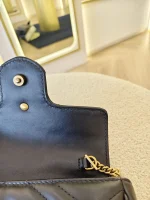 Gucci, GG Marmont Super Mini Bag, Supermini, Black, Very Very  Good - Image 22