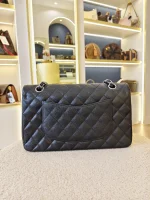 Chanel, Classic Flap Bag, 10", Black, Like New - Image 7