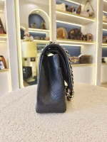 Chanel, Classic Flap Bag, 10", Black, Like New - Image 8