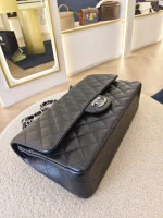 Chanel, Classic Flap Bag, 10", Black, Like New - Image 11