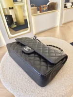 Chanel, Classic Flap Bag, 10", Black, Like New - Image 13