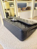Chanel, Classic Flap Bag, 10", Black, Like New - Image 14