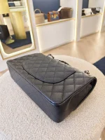 Chanel, Classic Flap Bag, 10", Black, Like New - Image 17