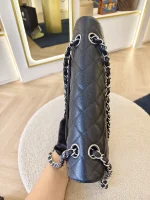 Chanel, Classic Flap Bag, 10", Black, Like New - Image 19