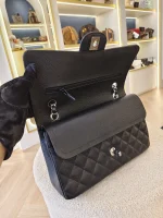 Chanel, Classic Flap Bag, 10", Black, Like New - Image 27