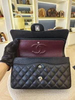 Chanel, Classic Flap Bag, 10", Black, Like New - Image 28