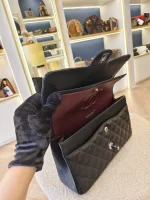 Chanel, Classic Flap Bag, 10", Black, Like New - Image 29