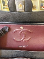 Chanel, Classic Flap Bag, 10", Black, Like New - Image 30