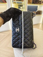 Chanel, Classic Flap Bag, 10", Black, Like New - Image 39