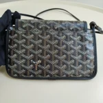 Goyard, Plumet Pocket Wallet, , Black, Very Like New - Image 9