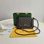 Goyard, Plumet Pocket Wallet, , Black, Very Like New - Image 36