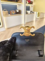 Celine, Mini Claude in Shiny Calfskin, , Black, Very Very  Good - Image 20