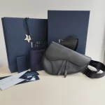 Dior, Men Saddle Bag, Medium, Black, Like New - Image 2