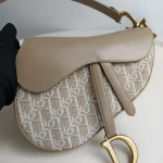 Dior, Saddle Bag, Medium, Beige, Like New - Image 3