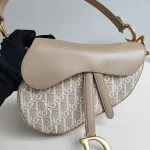 Dior, Saddle Bag, Medium, Beige, Like New - Image 4