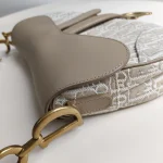 Dior, Saddle Bag, Medium, Beige, Like New - Image 5
