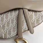 Dior, Saddle Bag, Medium, Beige, Like New - Image 9