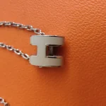 Hermes, Mini Pop H Pendant, Mini, Brown, Like New - Image 6