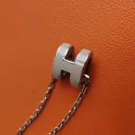 Hermes, Mini Pop H Pendant, Mini, Brown, Like New - Image 7