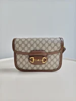 Gucci, Horsebit 1955 Shoulder Bag, , Beige, Like New - Image 4