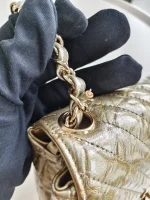 Chanel, Square Classic Single Flap Bag, 7", Gold, Very Very  Good - Image 17