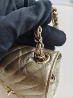 Chanel, Square Classic Single Flap Bag, 7", Gold, Very Very  Good - Image 18