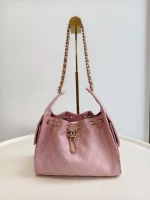 Chanel, 25 Hobo Small Caviar Fullset, Small, Pink, Used Once - Image 4