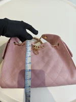 Chanel, 25 Hobo Small Caviar Fullset, Small, Pink, Used Once - Image 35