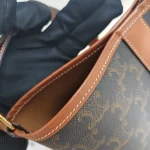 Celine, Small Bucket in Triomphe, Small, Brown, Like New - Image 22