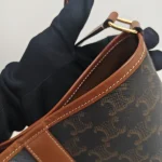 Celine, Small Bucket in Triomphe, Small, Brown, Like New - Image 25