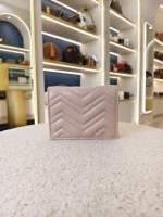 Gucci, GG Marmont Card Case Wallet, , Pink, New - Image 4
