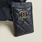 Chanel, Classic Card Holder on Chain, , Black, Very Very  Good - 图片 4