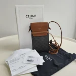 Celine, Phone Pouch With Flap, , Brown, Very Good - Image 2