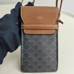 Celine, Phone Pouch With Flap, , Brown, Very Good - Image 3