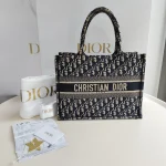 Dior, Book Tote , Medium, Blue, Very Good - 图片 2