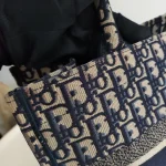 Dior, Book Tote , Medium, Blue, Very Good - 图片 5